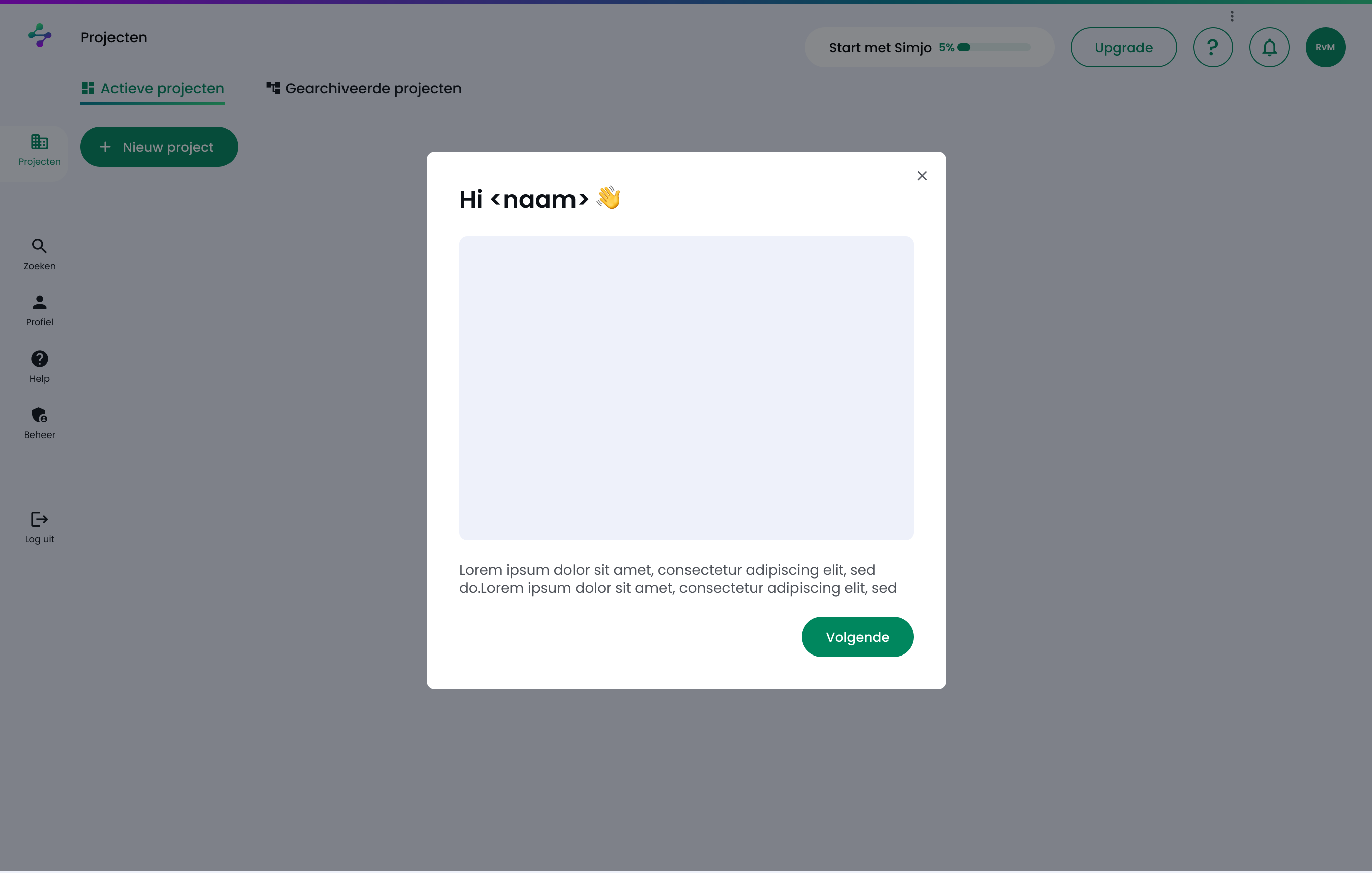 Step 7 - Welcome dialog